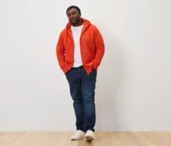 Kapuzenjacke, orange