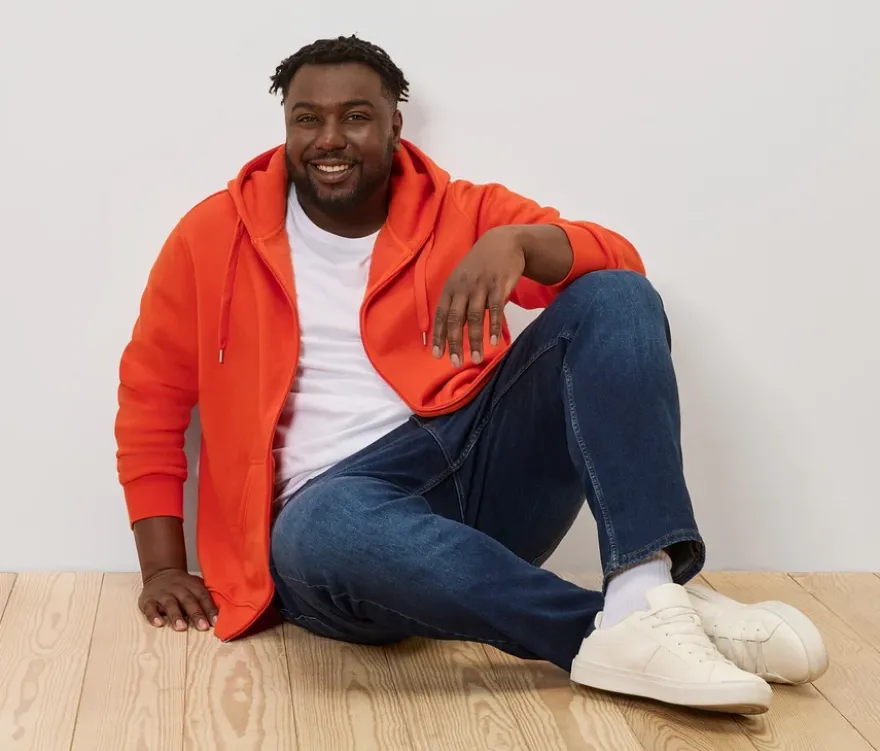 Kapuzenjacke, orange