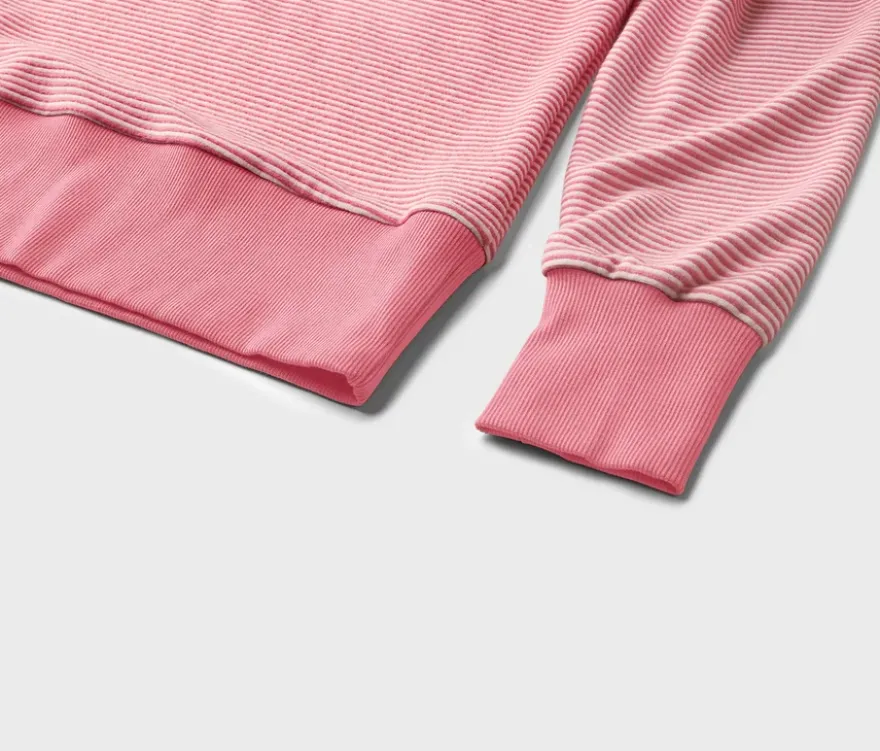 Kapuzen-Pullover, rosa-offwhite