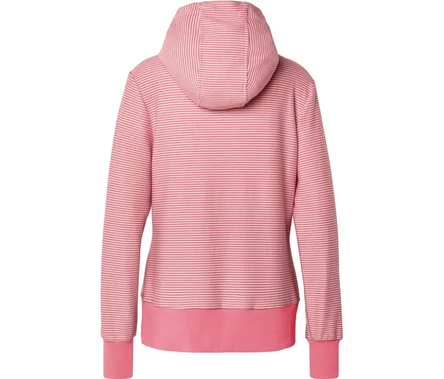 Kapuzen-Pullover, rosa-offwhite