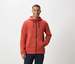 Kapuzen-Strickfleece-Jacke