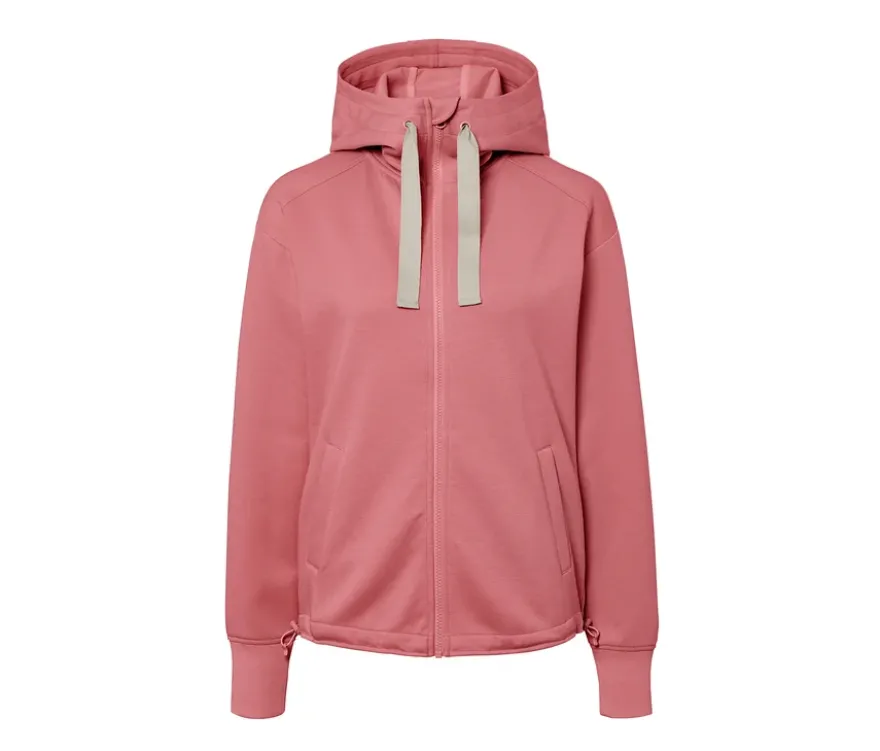 Kapuzen-Sweatjacke, rosé