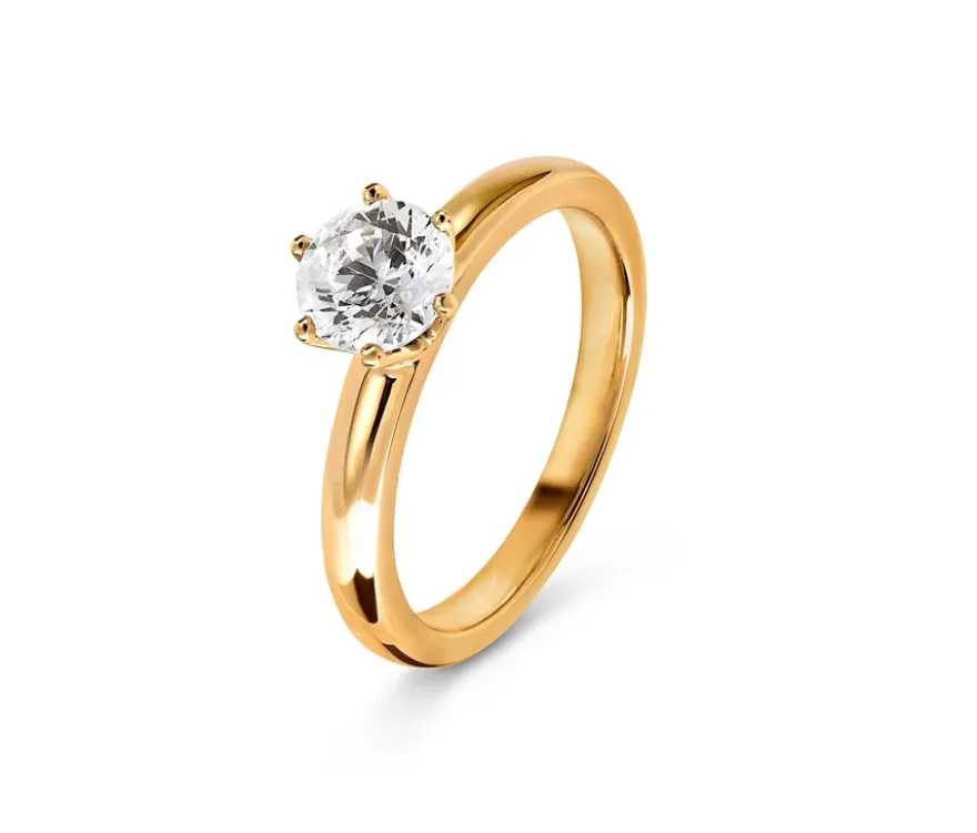 1-Karat-Diamantring, 585er gold