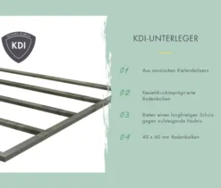 Karibu Fahrradgarage für 4 Räder, 19 mm, terragrau