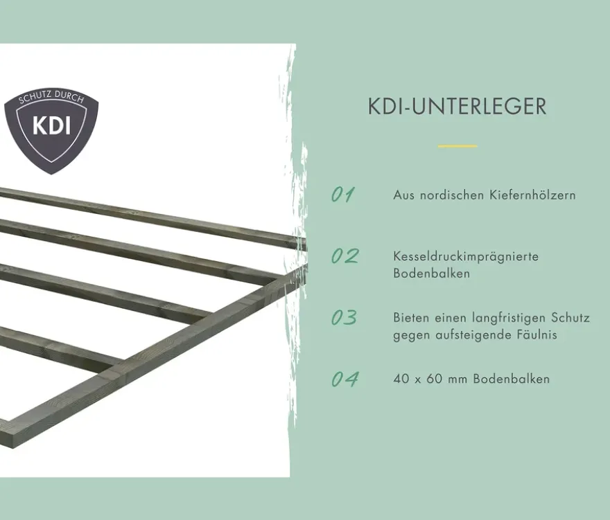 Karibu Fahrradgarage für 4 Räder, 19 mm, terragrau