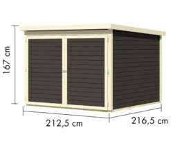 Karibu Fahrradgarage für 4 Räder, 19 mm, terragrau