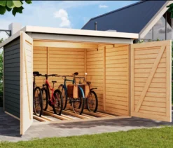 Karibu Fahrradgarage für 4 Räder, 19 mm, terragrau