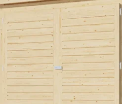 Karibu Fahrradgarage für 3 Räder, 19 mm, mit Dacheindeckung, naturfarben