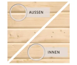 Karibu Fahrradgarage für 3 Räder, 19 mm, mit Dacheindeckung, naturfarben