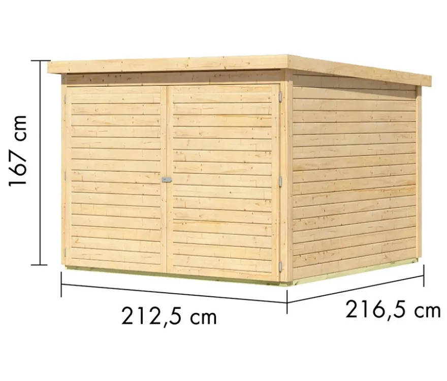 Karibu Fahrradgarage für 4 Räder, 19 mm, naturfarben