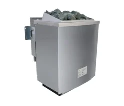 Karibu Fasshaus »Orkla«, naturfarben, inkl. 9 kW-Bio-Ofen mit externer Steuerung