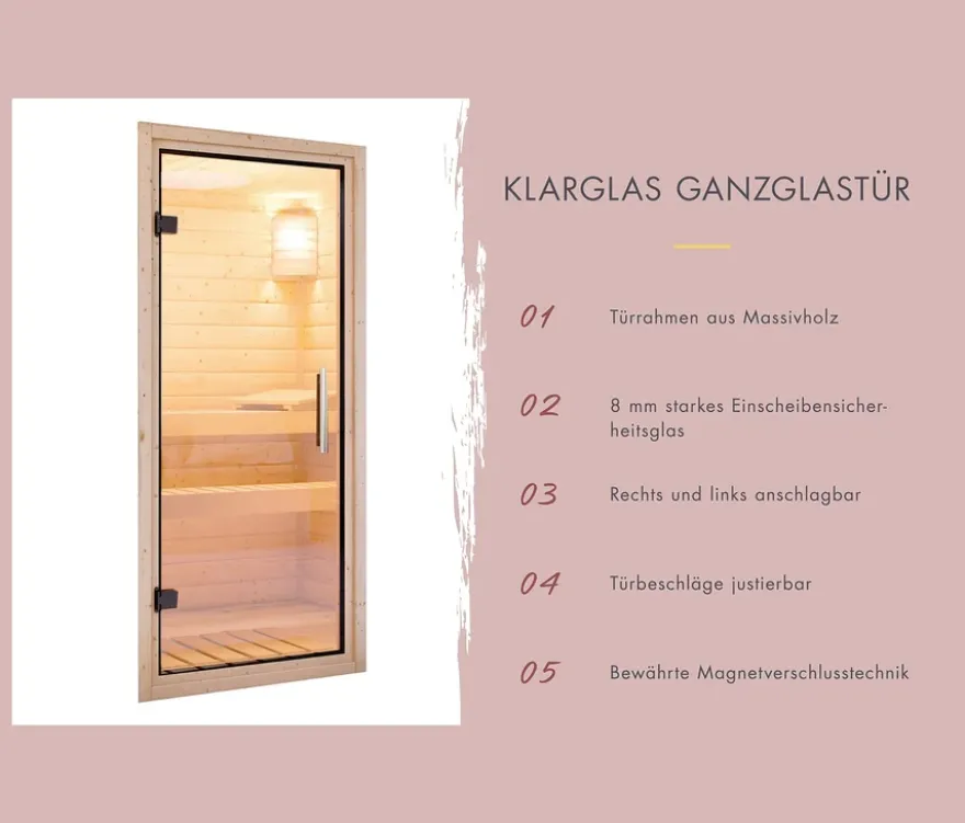 Karibu Hybrid Saunahaus »Alice 3«