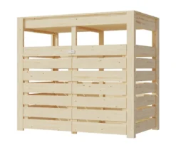 Karibu Mülltonnenbox für 2 Tonnen mit Pflanzdach (2 x 240l)