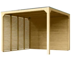 Karibu Pavillon »Markaska« mit Leimholz-Balken und Dacheindeckung, 320 x 320 cm, 28 mm