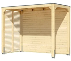Karibu Pavillon »Markaska« mit Leimholz-Balken und Dacheindeckung, 320 x 160 cm, 28 mm