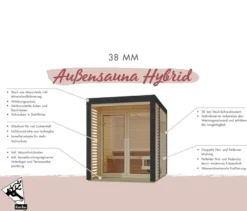 Karibu Saunahaus »Alice 3«, Anbau, anthrazit