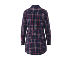 Karierte Longbluse aus Baumwoll-Flanell