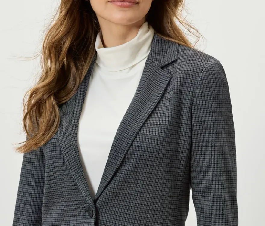 Karierter Jerseyblazer