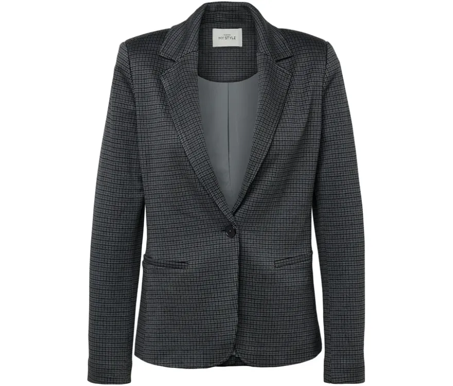 Karierter Jerseyblazer