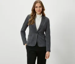 Karierter Jerseyblazer