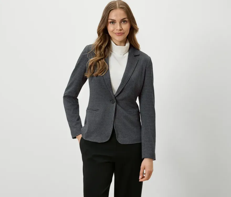 Karierter Jerseyblazer