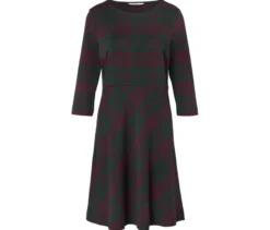 Kariertes Jacquard-Kleid