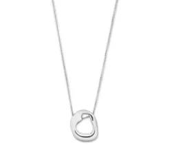 Kette, 925er Sterlingsilber, organisch, rhodiniert