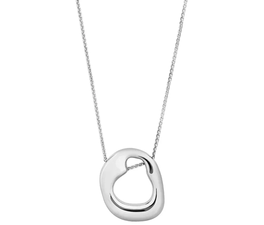 Kette, 925er Sterlingsilber, organisch, rhodiniert