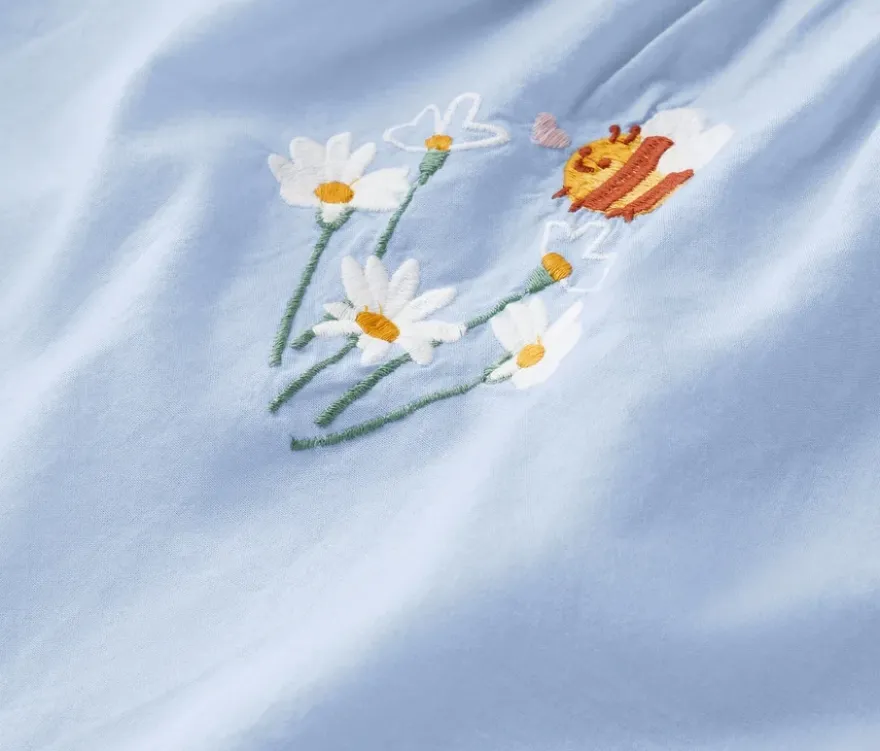 Kinder-Chambray-Bluse