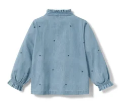 Kinder-Chambray-Bluse