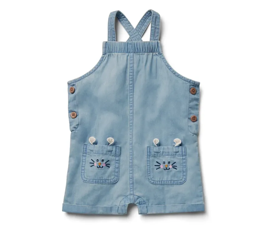 Kinder Chambray-Latzhose