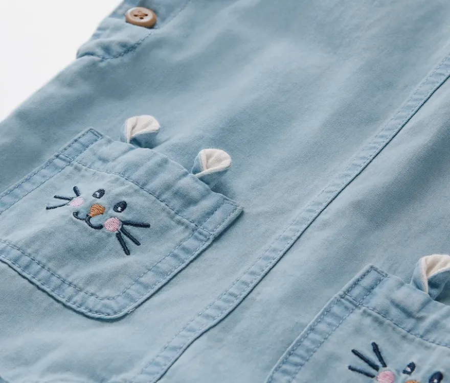 Kinder Chambray-Latzhose