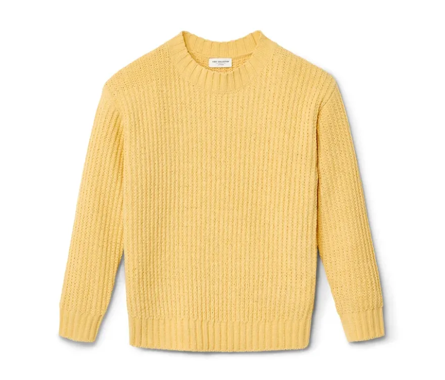 Kinder-Chenille-Pullover, rapsgelb