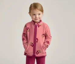 Kinder-Fleecejacke, Blumen