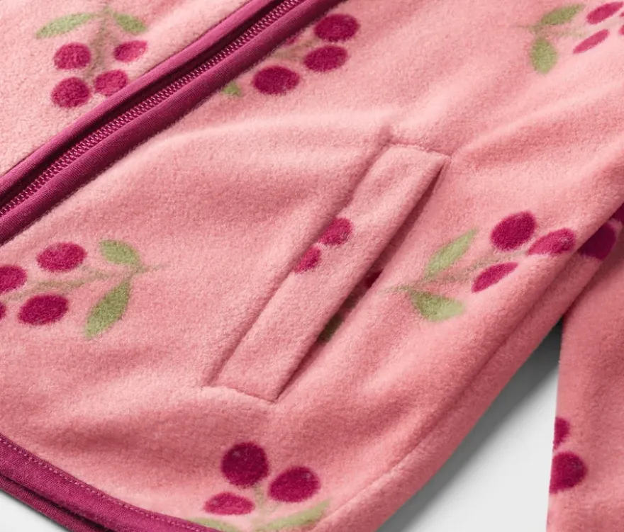 Kinder-Fleecejacke, Blumen