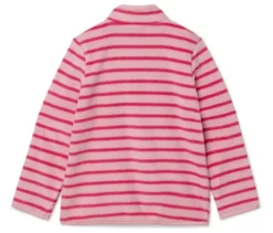 Kinder-Fleecejacke, rosa gestreift