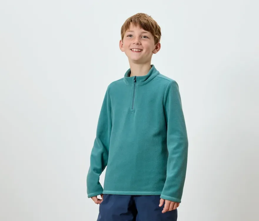Kinder-Fleeceshirt, petrol