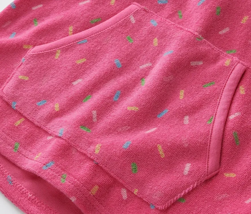 Kinder-Frottierponcho, pink