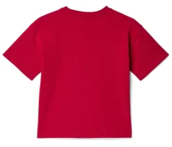 Kinder-Heavy-T-Shirt mit überschnittenen Schultern, rot