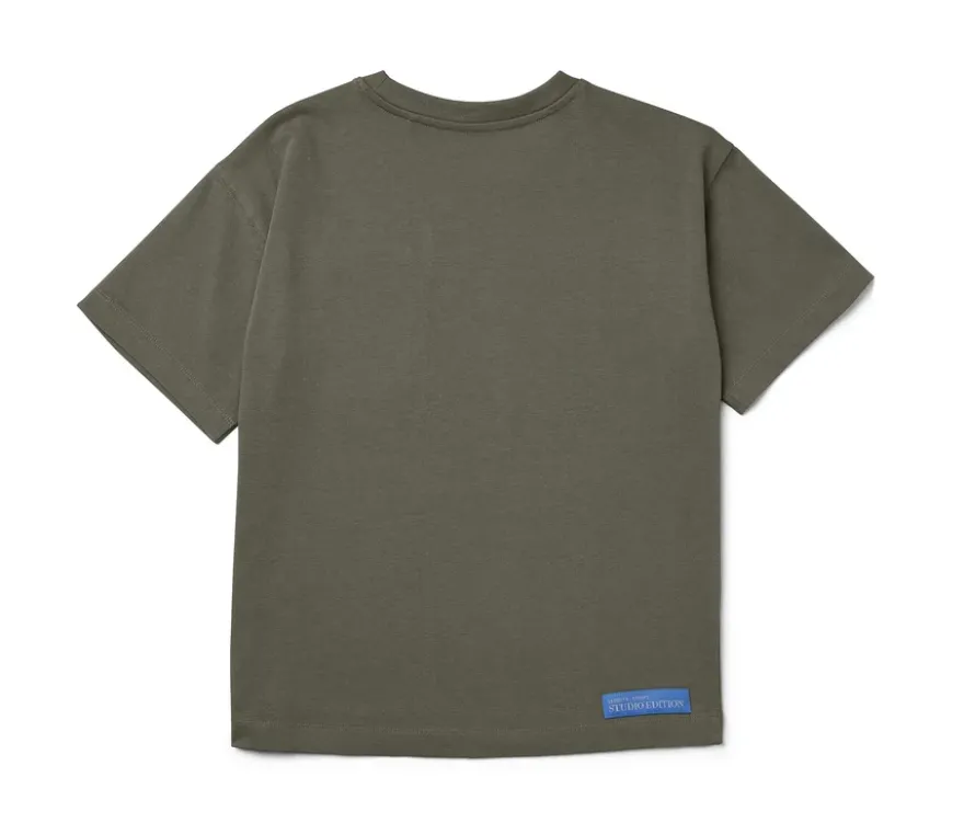 Kinder-Heavy-T-Shirt mit überschnittenen Schultern
