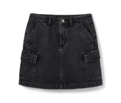 Kinder-Jeans-Rock, schwarz
