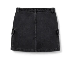 Kinder-Jeans-Rock, schwarz