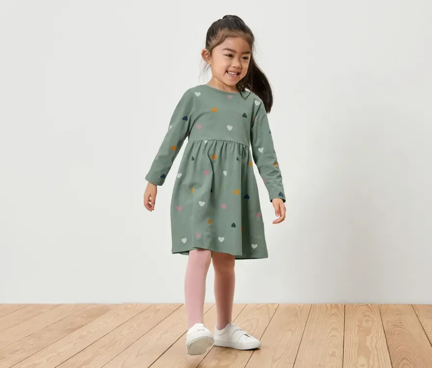 Kinder-Jerseykleid, Herzen