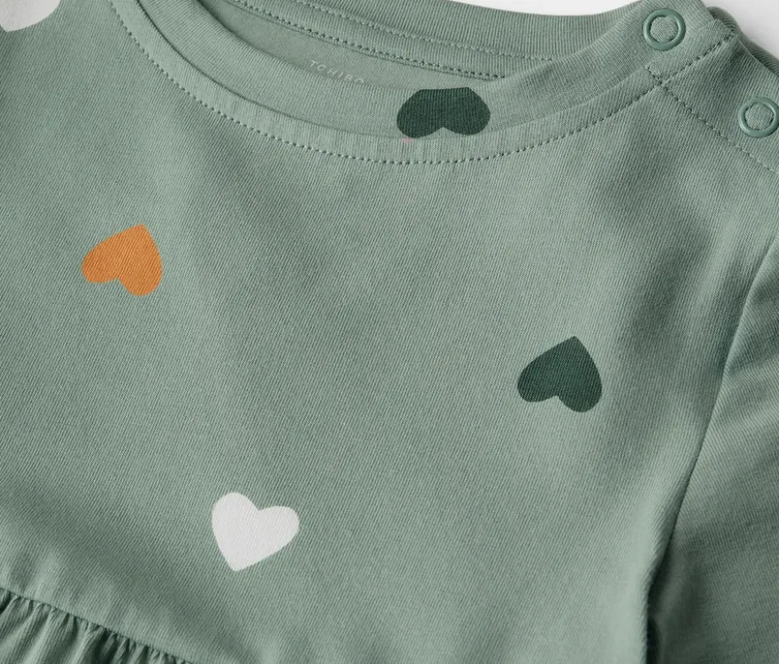 Kinder-Jerseykleid, Herzen