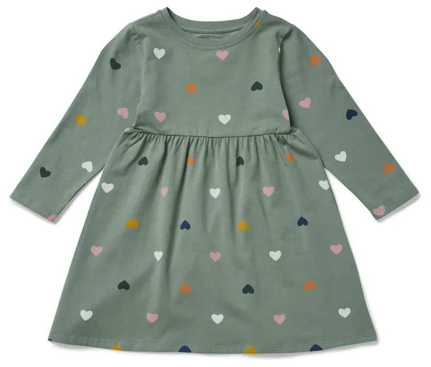 Kinder-Jerseykleid, Herzen
