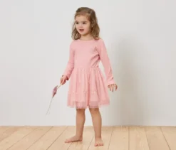 Kinder-Jerseykleid mit Pailletten