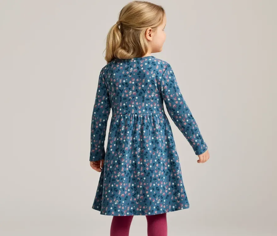 Kinder-Jersey-Rippkleid