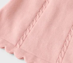 Kinder-Kurzarm-Kleid aus weichem Strick