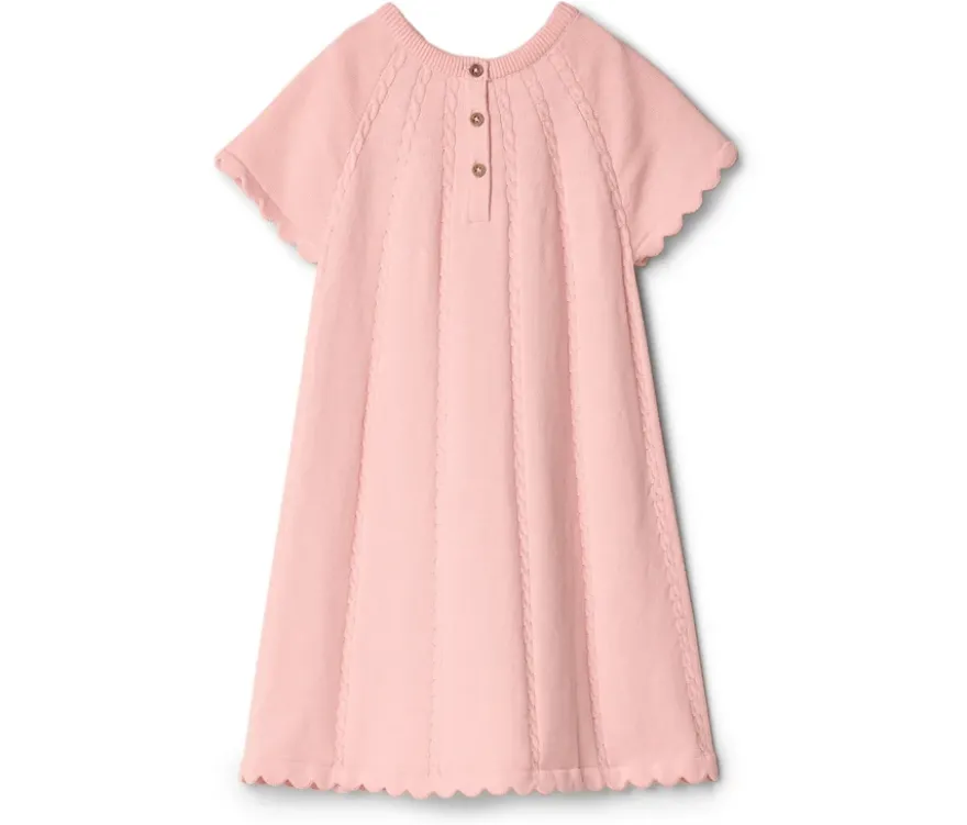 Kinder-Kurzarm-Kleid aus weichem Strick