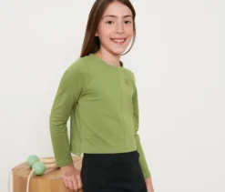 Kinder-Langarmshirt, grün